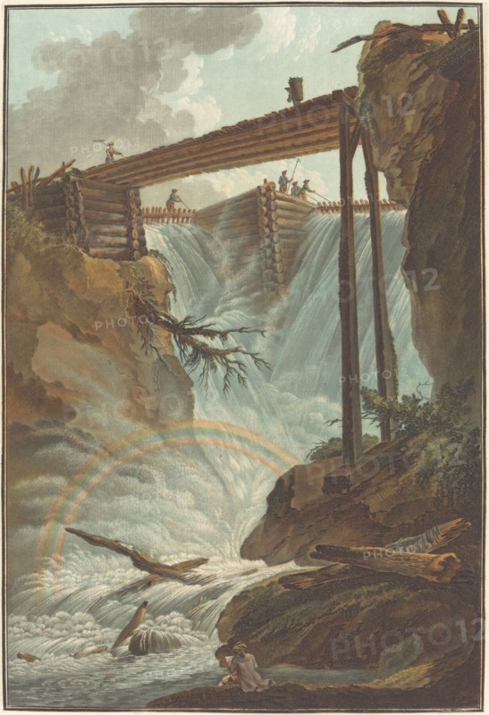 Chute de la Tritt dans la vallée de Muhlethal, 1776. Falls of the Tritt in the Muhlethhal valley, Switzerland].