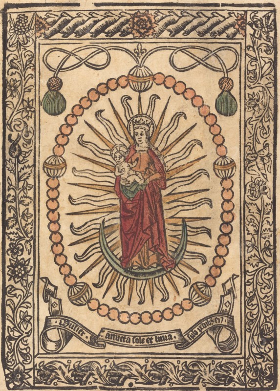 The Madonna and Child in a Rosary, c. 1490.