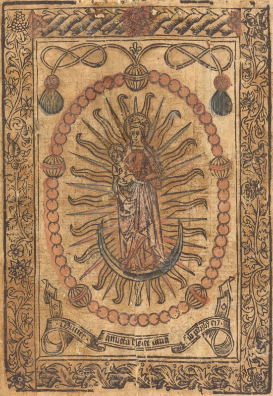 The Madonna and Child in a Rosary, c. 1490.