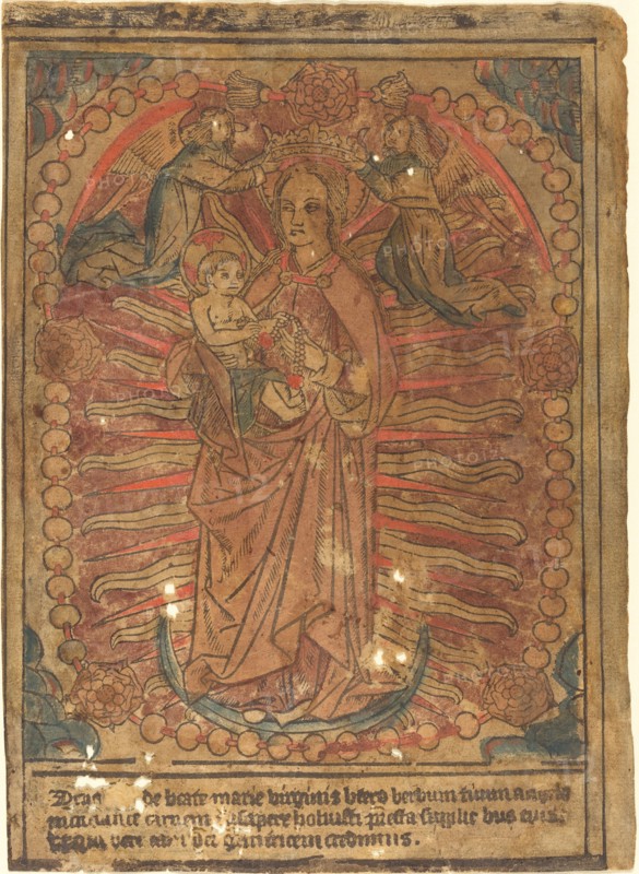 The Madonna and Child in a Rosary, c. 1490.