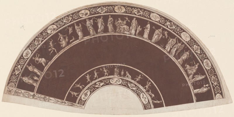 A Fan with Classical Figures Processing to Apollo, c. 1795.