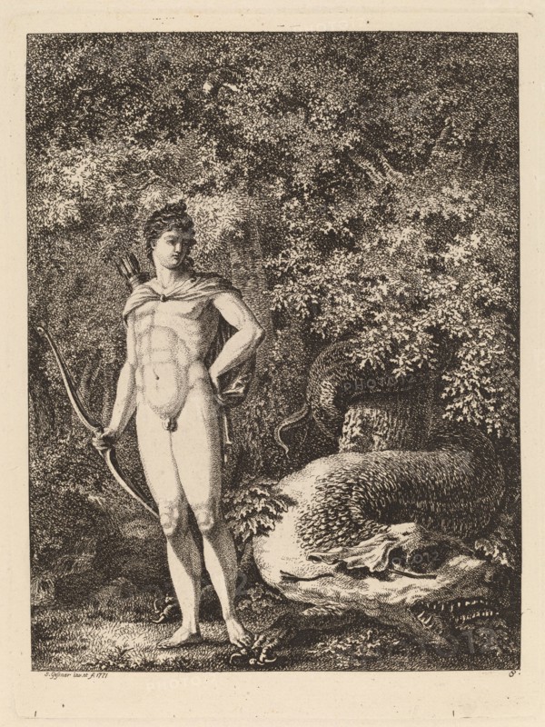 Apollo with a Bow and Dragon, 1771.