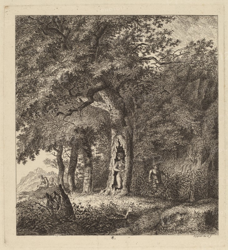 Wooded Landscape with a Nymph and a Satyr, 1764.