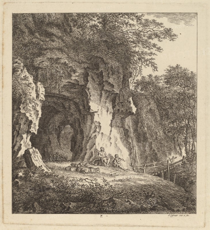 Two Shepherds in a Rocky Landscape, 1764.