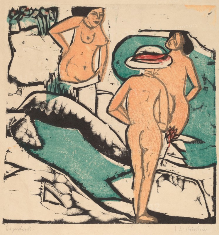 Women Bathing Between White Stones, 1912.