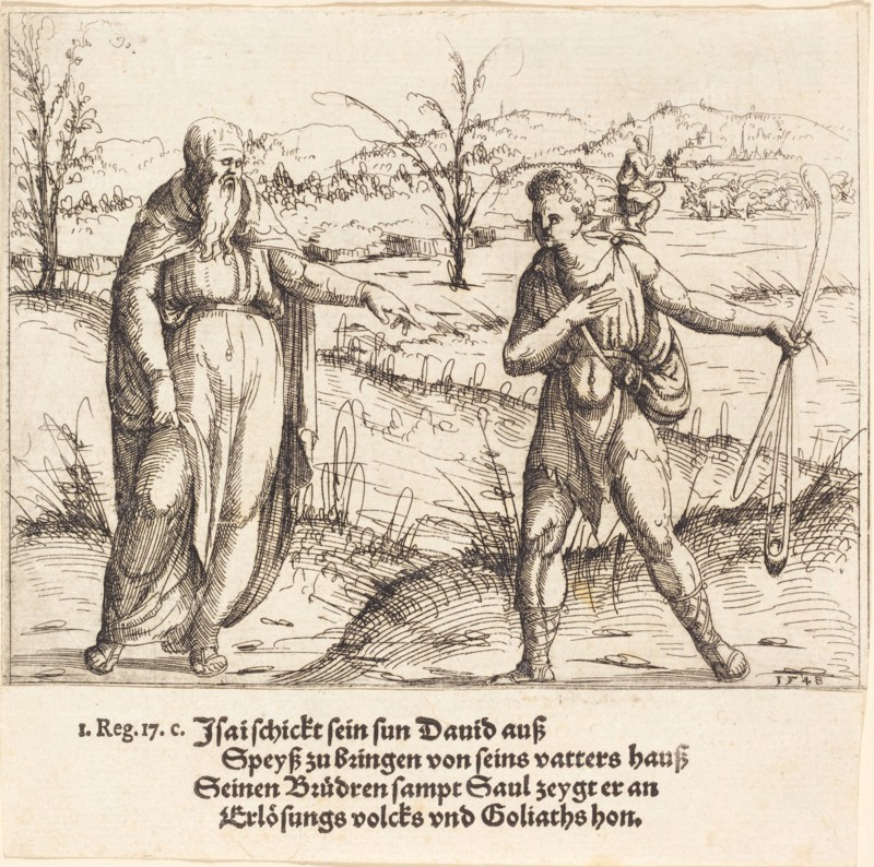 Jesse Sends David to His Brothers and Saul, 1548.