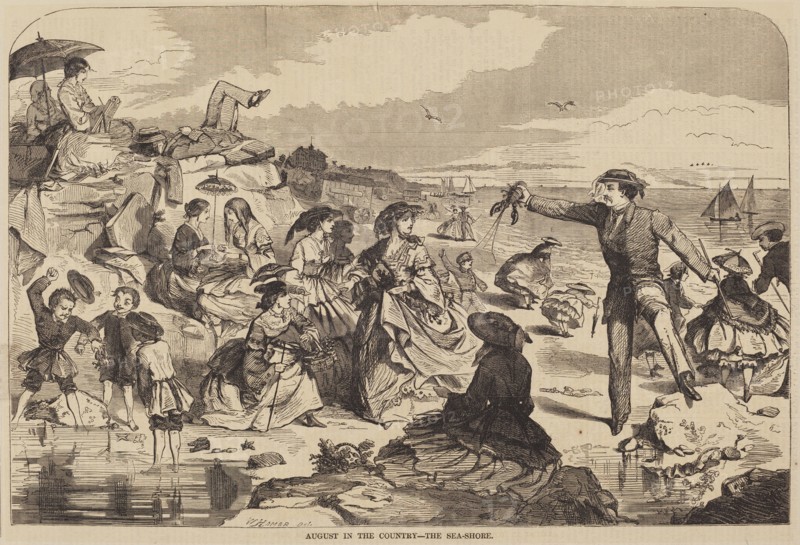 August in the Country - The Sea Shore, published 1859.