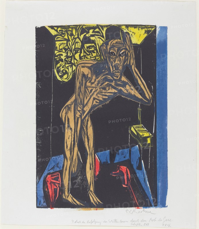 Peter Schlemihls wundersame Geschichte: Schlemihl in der Einsamkeit des Zimmers..., 1915. Creator: Ernst Kirchner.