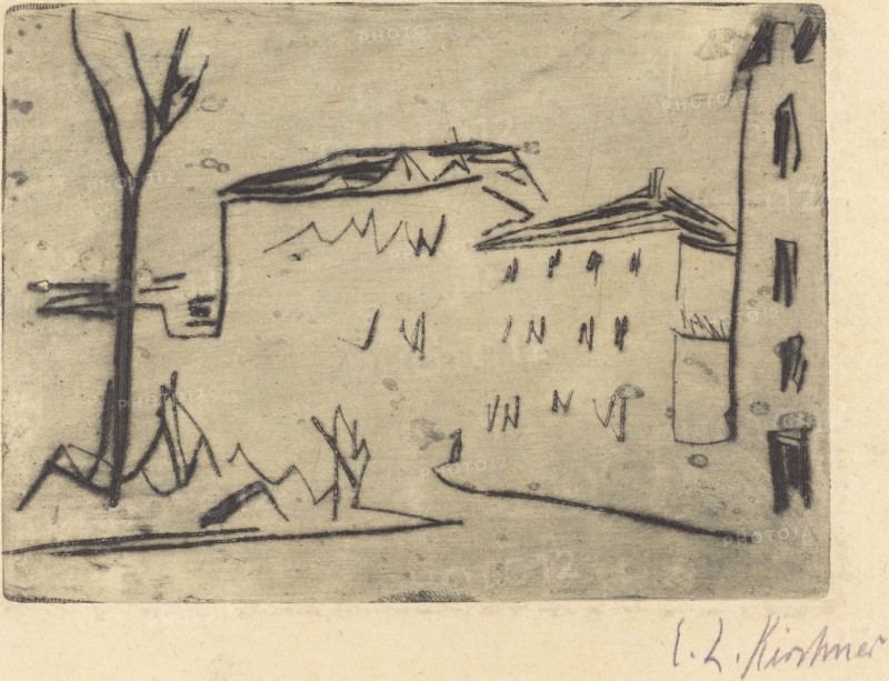 Street Corner in Dresden (Strassenecke Dresden), 1909.