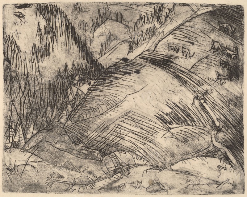 Mountain Slope with Goats, 1920.