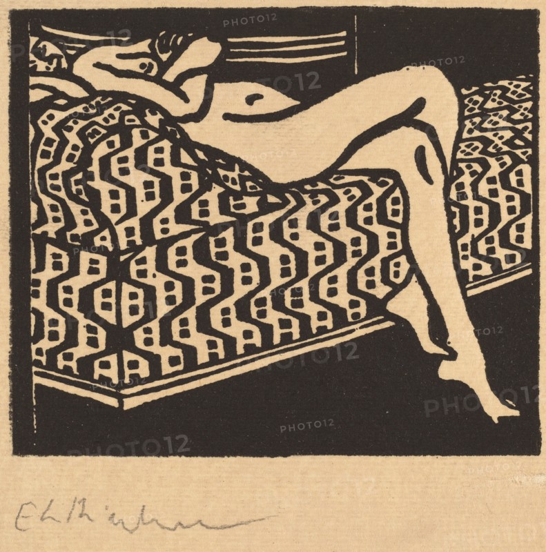 Nude Girl Lying on a Sofa, 1905.