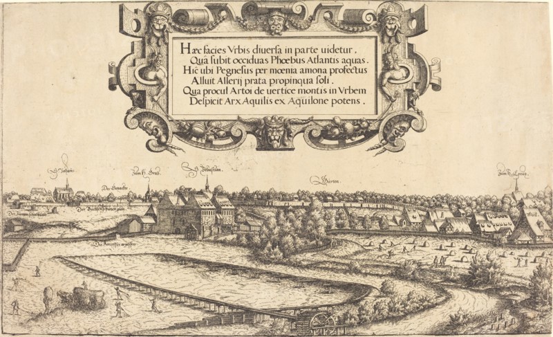 View of Nuremberg from the West [left section], 1552.