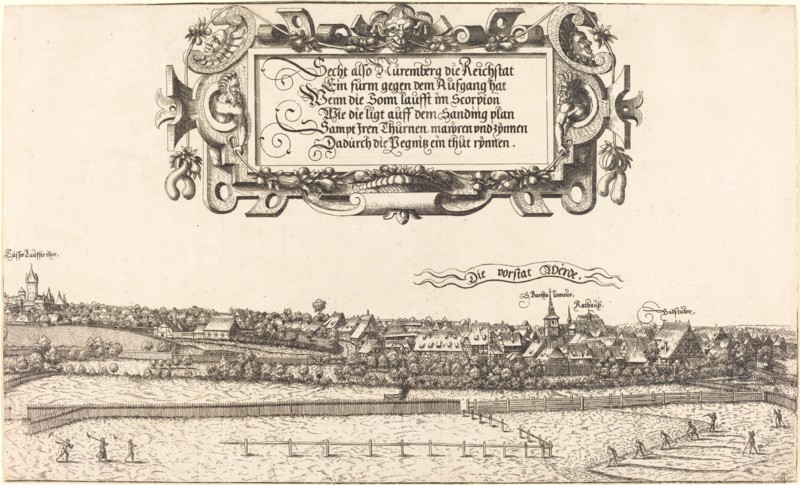 View of Nuremberg from the East [right section], 1552.