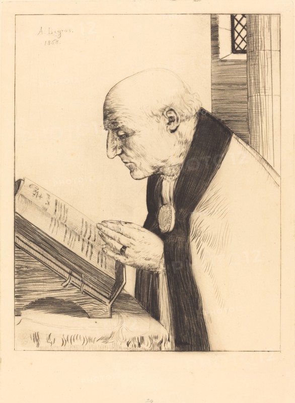 Reading of the Office of the Day (La lecture de l'office), 1868.