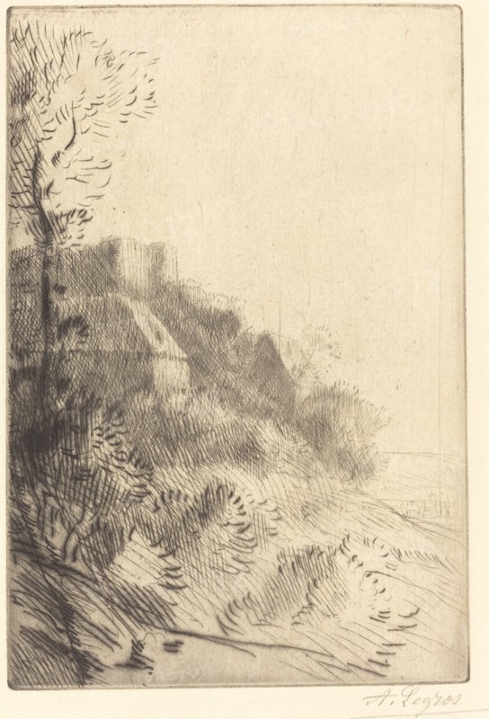 Farm on a Hillside in Sunlight (La ferme du coteau; Effet de soleil sur le coteau).