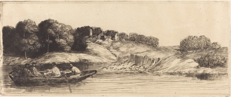 Landscape with Boat, 1st plate (Le paysage au bateau).