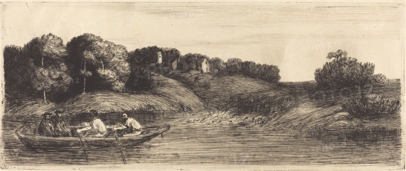 Landscape with Boat, 1st plate (Le paysage au bateau).