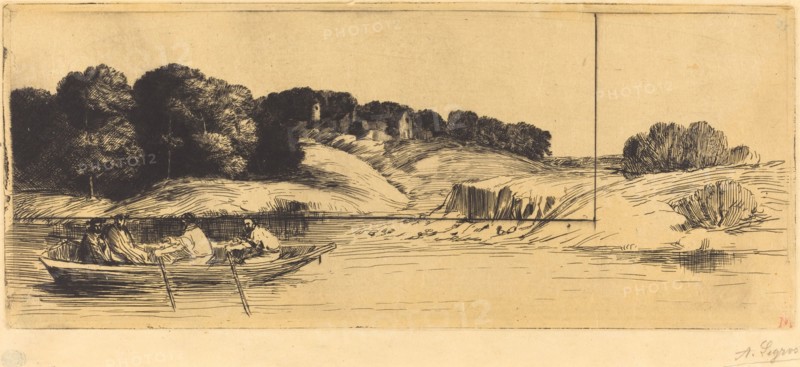 Landscape with Boat, 1st plate (Le paysage au bateau).