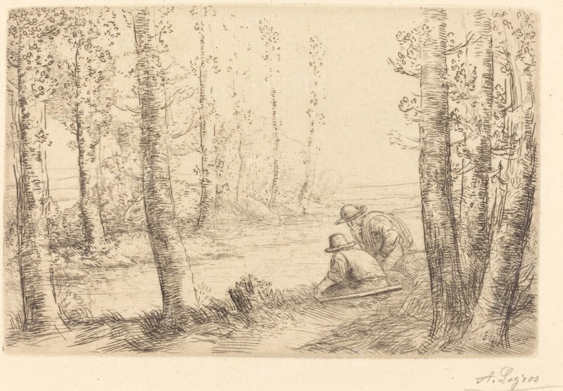 Rest along the Banks of the River (Repos au bord de la riviere).