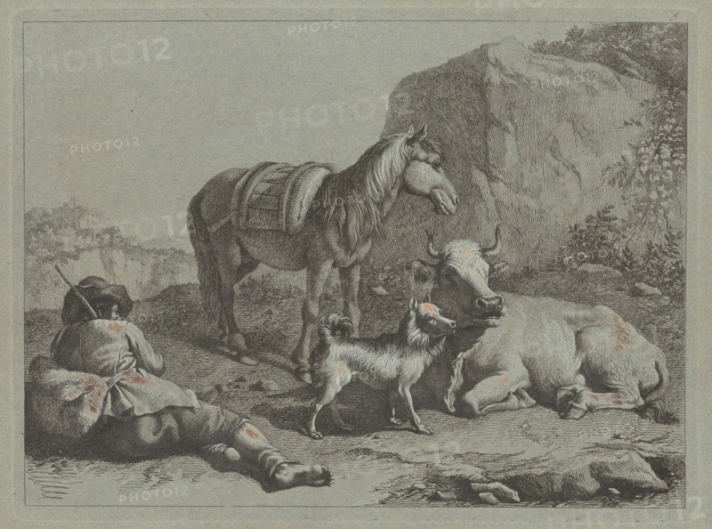 Reclining Shepherd with a Sack, c. 1763.