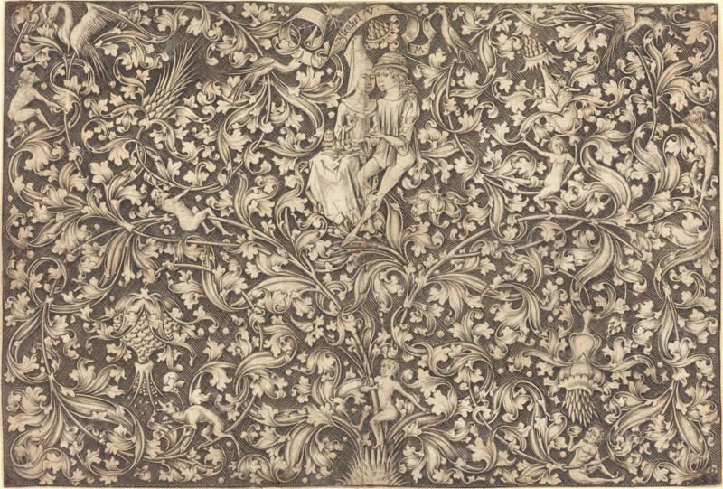 Ornament Panel with Two Lovers, c. 1490/1500.