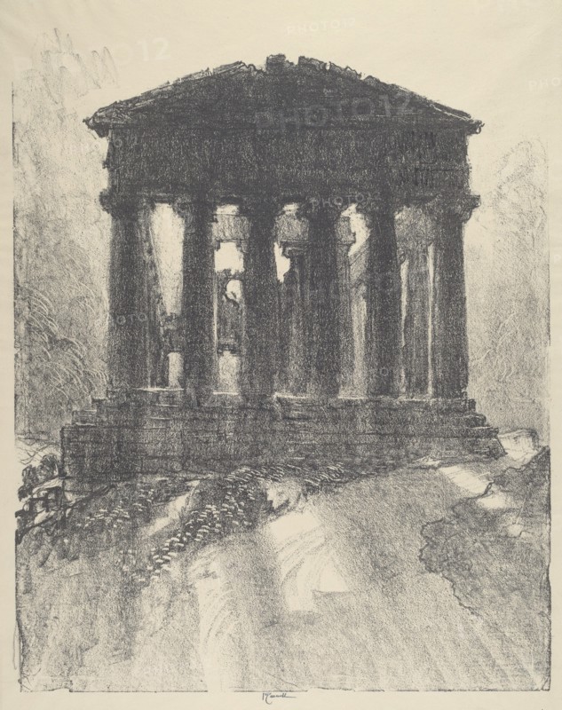 Sunrise Behind Temple of Concord, Girgenti, 1913.