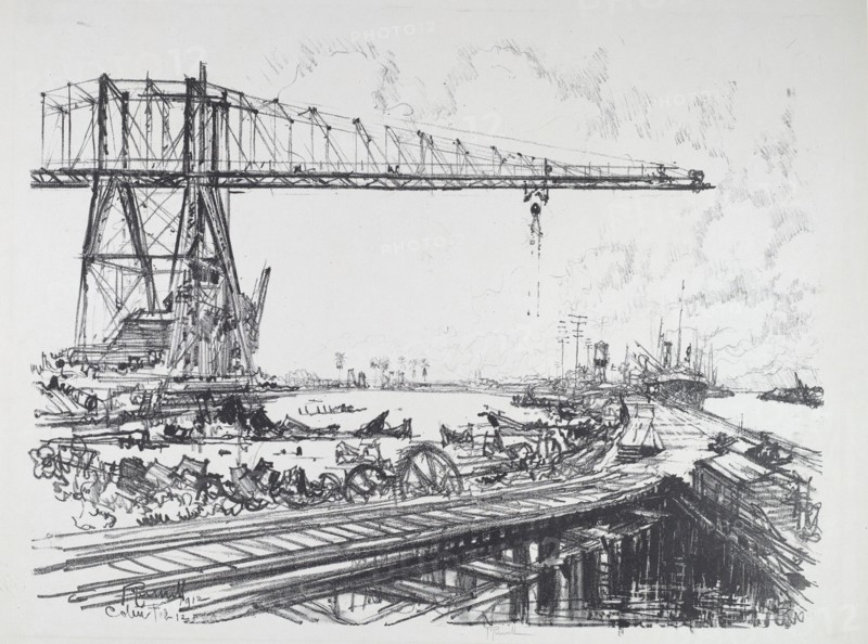 French Canal and American Cranes, 1912.