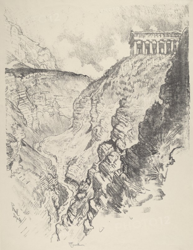 Temple over the Canon, Segesta, 1913.