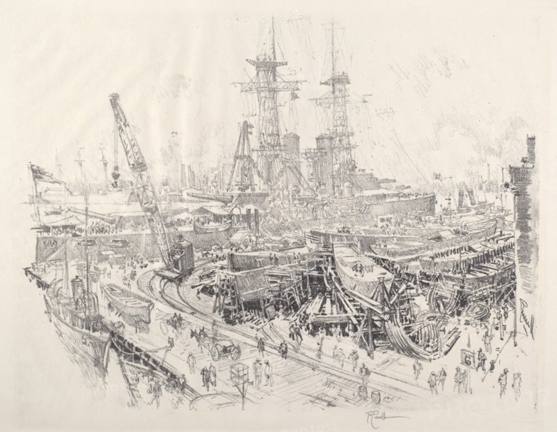Building Submarine Chasers, 1917.