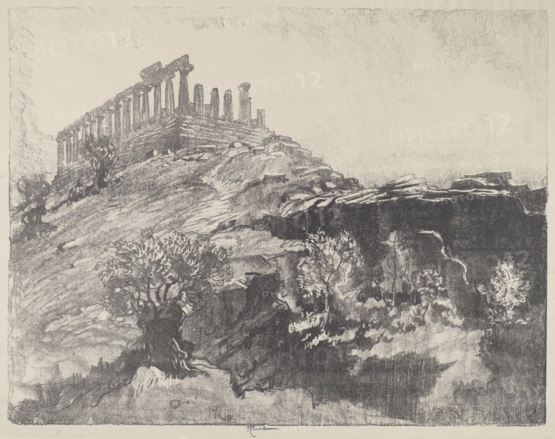 The Temple of Concord on the Wall, Girgenti, 1913.