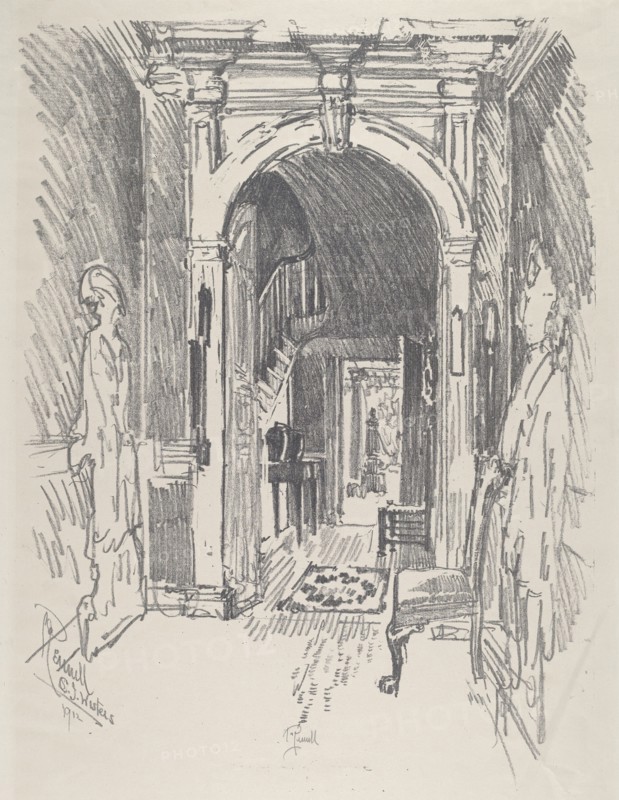 Hallway at Dr. Wister's, 1912.