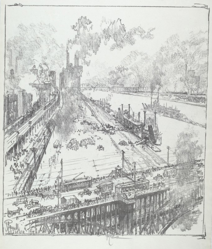 The Levee from Eads Bridge, St. Louis, 1919.