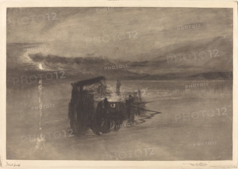 The Timber Raft on the Rhine, 1898.