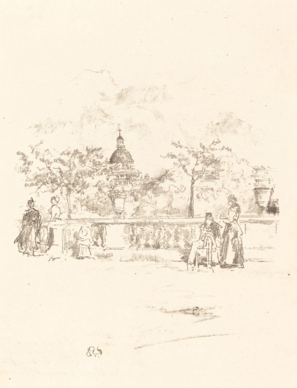 The Pantheon, from the Terrace of the Luxembourg Gardens, 1893.