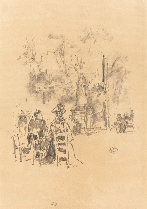 Conversation Under the Statue, Luxembourg Gardens, 1893.