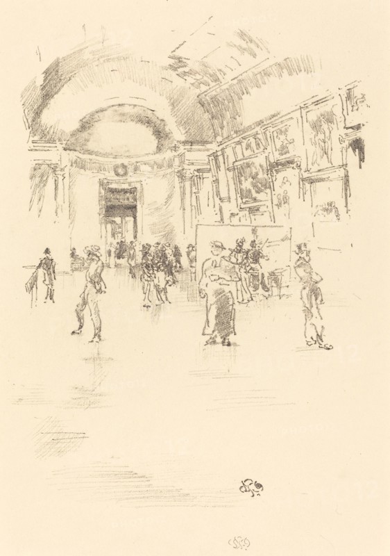 The Long Gallery, Louvre, 1894.