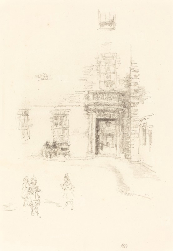 Courtyard, Chelsea Hospital, 1888.
