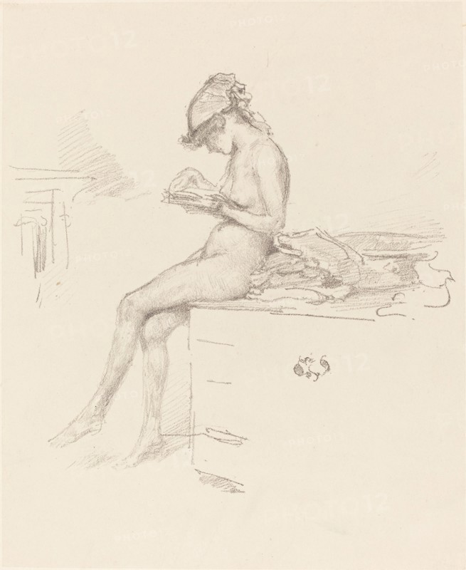 The Little Nude Model, Reading, 1889/1890.