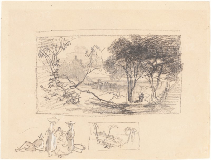 Sketches in Italy [recto], 1839/1845.