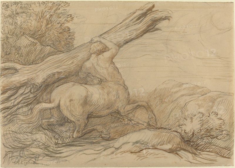Centaur Carrying a Tree Trunk.