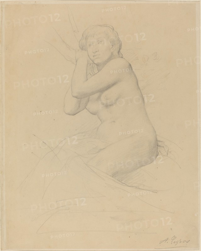 Female Nude Seated.
