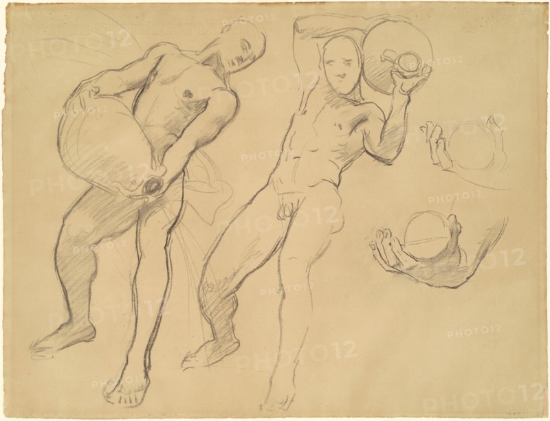 Studies of Notus for "The Winds", 1922-1925.