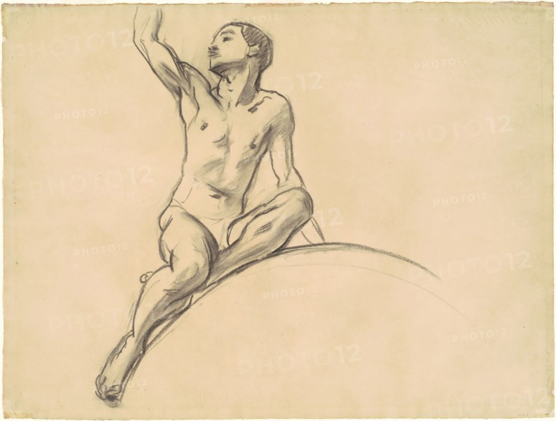 Study for Figure above "Music", 1919-1920.