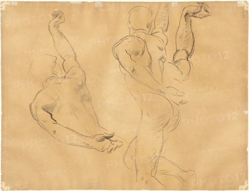 Studies of Male Nudes [verso], 1918-1919.