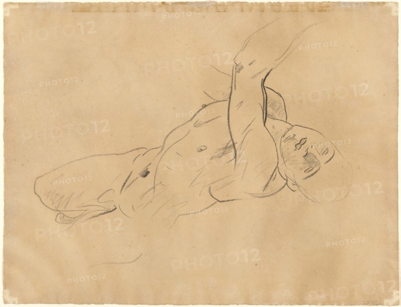 Falling Male Nude [verso], 1918-1919.