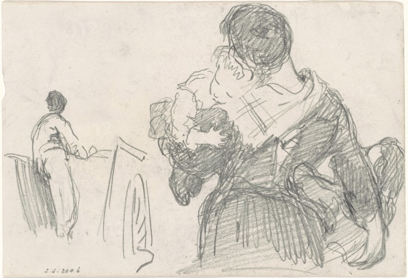 Mother and Child [recto], c. 1871-1872.