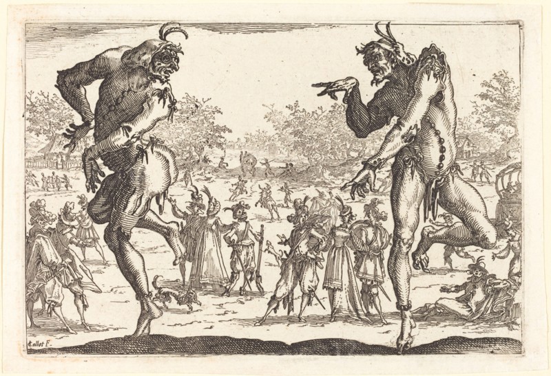 Two Zanni, c. 1616.