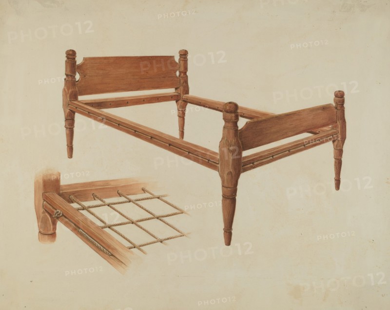 Wooden Bed, c. 1937.