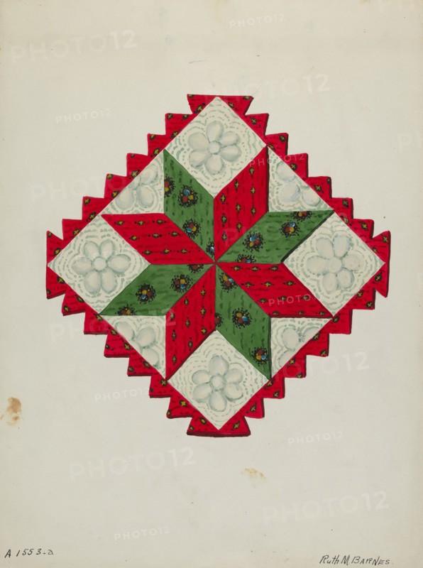 Quilt Block, c. 1936.