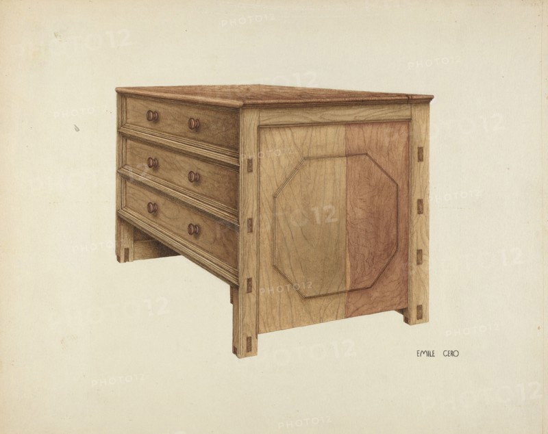 Wooden Chest, c. 1938.